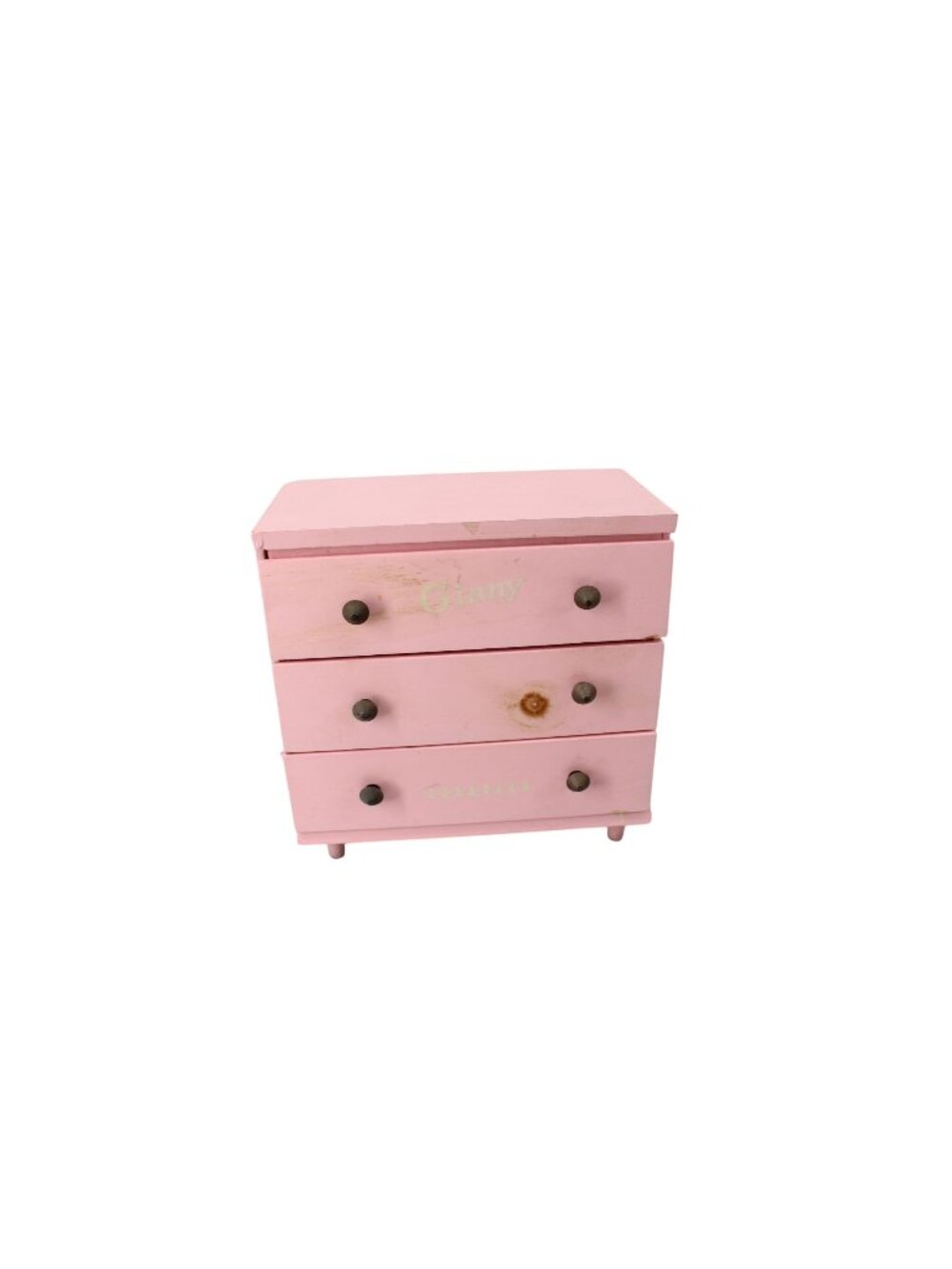 Vogue Ginny Doll Dresser Bureau Drawers Pink Vintage Wood Wooden 94829